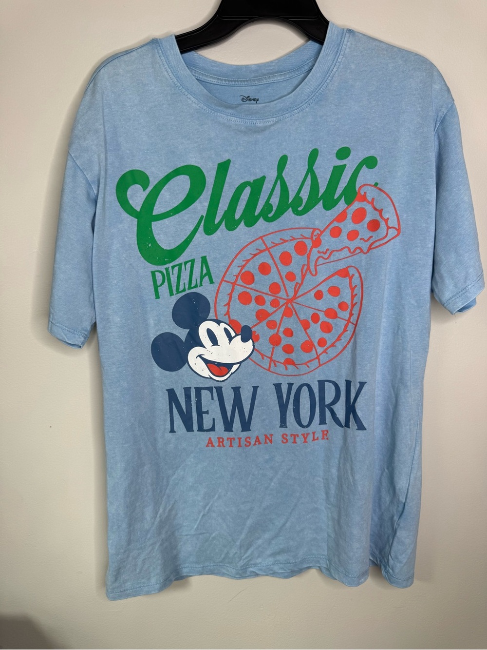 Disney Light Blue 'Classic Pizza New York' Graphic Tee